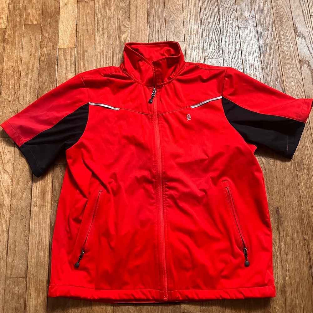 Little Donkey Andy Short Sleeve Cycling Jacket Mens L Full Zip Reflective Red L